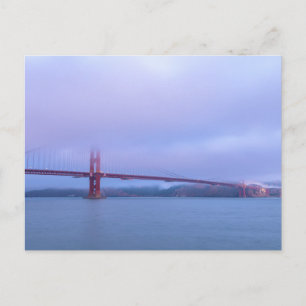 Carte Postale Pont Golden Gate dans le brouillard à l'aube