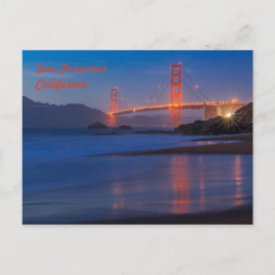 Carte Postale Pont Golden Gate de San Francisco au coucher du so