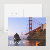 Carte Postale Pont Golden Gate | San Francisco Merci (Devant / Derrière)