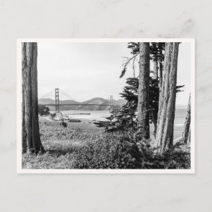 Carte Postale Pont Golden Gate San Francisco Noir & Blanc