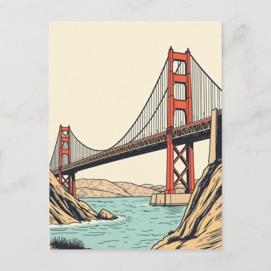 Carte Postale Pont Golden Gate Voyage San Francisco (Devant)