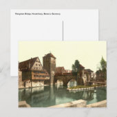 Carte Postale Pont Hangman, Nuremberg, Bavière, Allemagne (Devant / Derrière)