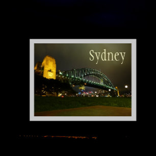 Carte Postale Pont Harbour Bridge  la nuit, Sydney, Australie