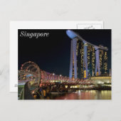 Carte Postale Pont Hélice de Singapour sur Marina Bay Sands (Devant / Derrière)