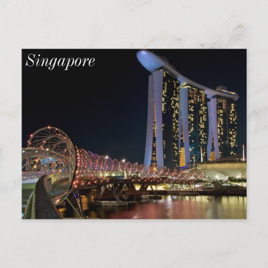Carte Postale Pont Hélice de Singapour sur Marina Bay Sands (Devant)