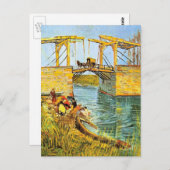 Carte Postale Pont Langlois à Arles par Vincent van Gogh (Devant / Derrière)