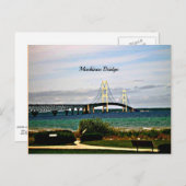 Carte Postale Pont Mackinac, île Mackinac (Devant / Derrière)