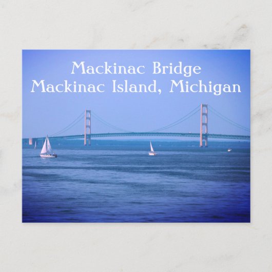 Carte Postale Pont Mackinac Île Mackinac Michigan (Devant)