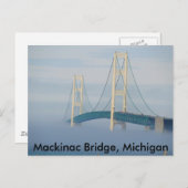 Carte Postale Pont Mackinac, Michigan (Devant / Derrière)