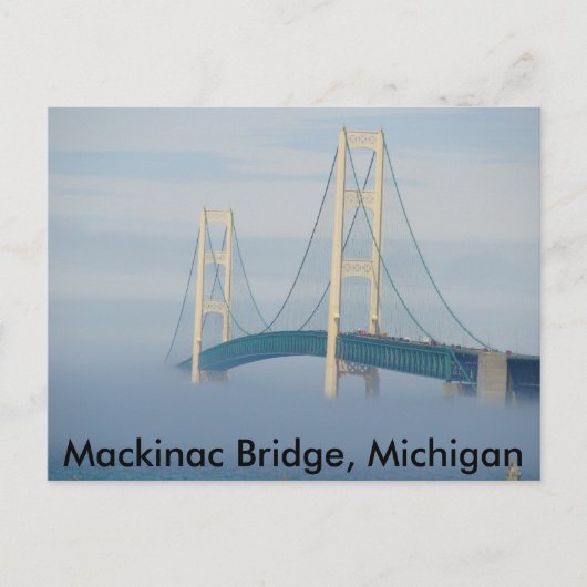 Carte Postale Pont Mackinac, Michigan (Devant)