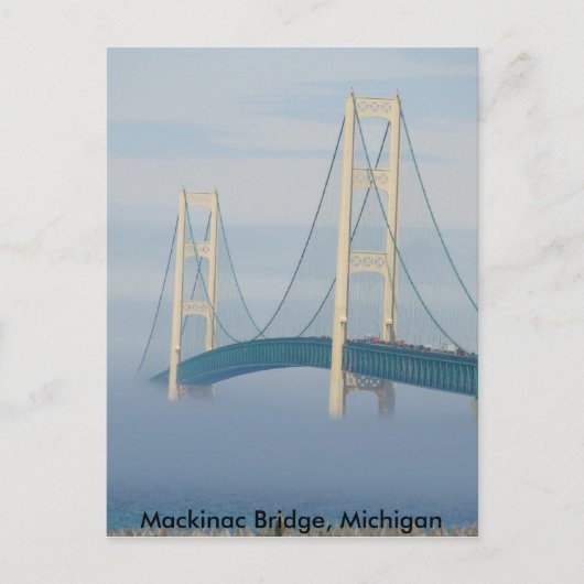 Carte Postale Pont Mackinac, Michigan (Devant)
