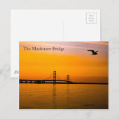 Carte Postale Pont Mackinaw au coucher du soleil (Devant / Derrière)