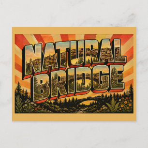 Carte Postale Pont Naturel Alabama Arche en Grès Vintage Art