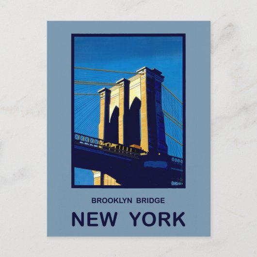 Carte Postale Pont New York Brooklyn (Devant)