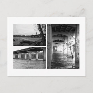 Carte Postale Pont noir et blanc