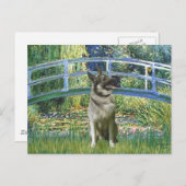 Carte Postale Pont - Norwegian Elkhound (Devant / Derrière)