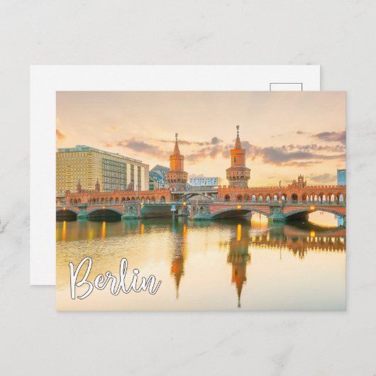 Carte Postale Pont Oberbaum, Berlin, Allemagne (Devant / Derrière)