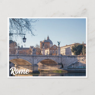 Carte Postale Pont Ponte Vittorio Emanuele II à Rome, Italie