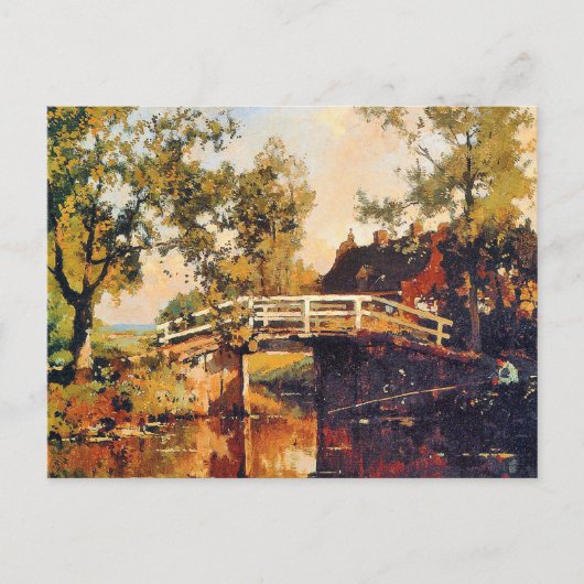 Carte Postale Pont près du domaine Linschoten, peinture d'art fi (Devant)