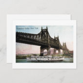 Carte Postale Pont Queensboro à New York (Devant / Derrière)