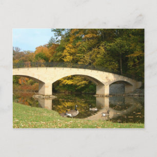 Carte Postale Pont Rainbow à l'automne au Grove City College