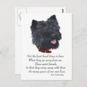 Carte Postale Pont Rainbow de Black Cairn Terrier (Devant / Derrière)