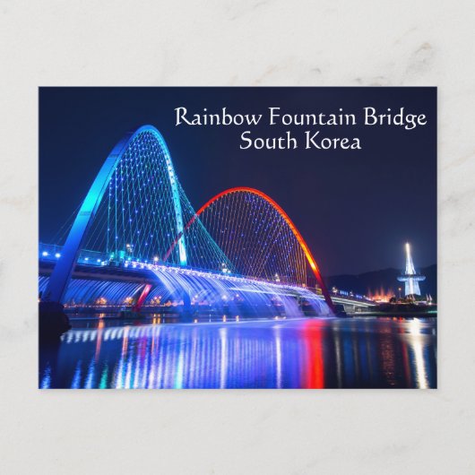 Carte Postale Pont Rainbow Fountain Corée du Sud (Devant)