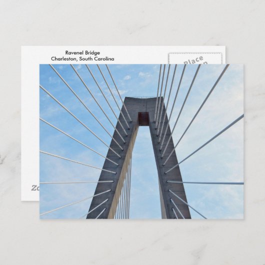 Carte Postale Pont Ravenel, Charleston, Caroline du Sud (Devant / Derrière)