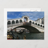 Carte Postale Pont Rialto de Venise (Devant / Derrière)