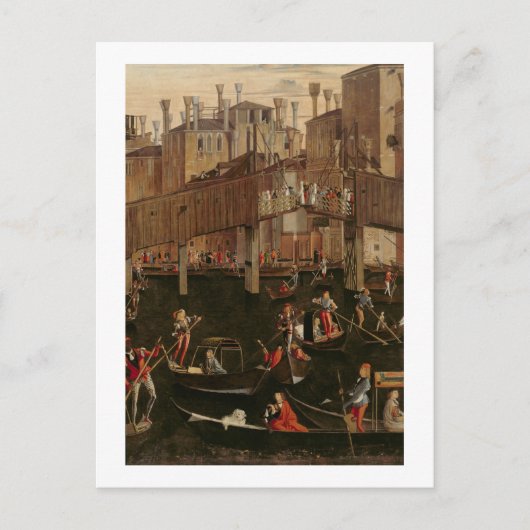 Carte Postale Pont Rialto en bois, du Miracle du Reli (Devant)