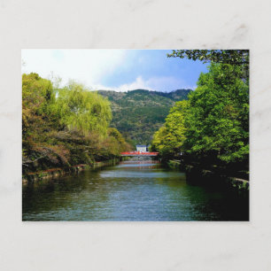 Carte Postale Pont rouge au-dessus d'un canal de Kyoto