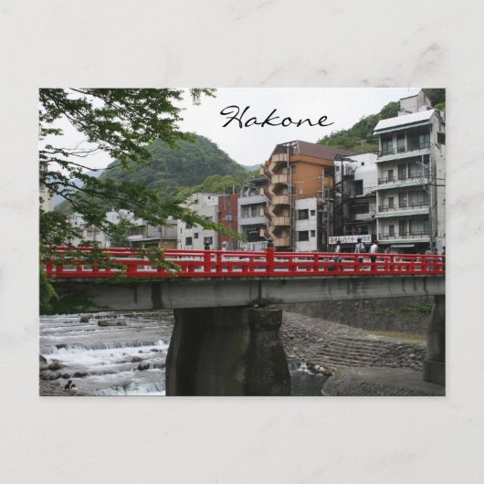 Carte Postale pont rouge hakone (Devant)
