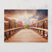 Carte Postale Pont rustique en bois dans le pays (Devant)