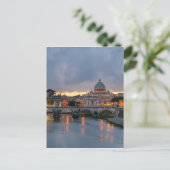 Carte Postale Pont Saint-Ange Basilique Saint-Pierre Rome Italie (Debout devant)