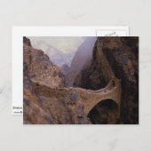 Carte Postale Pont Shahara, à 3000 pieds. gouffre, Yémen (Devant / Derrière)