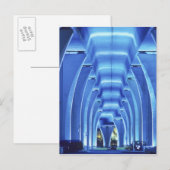 Carte Postale Pont, sous l'éclairage, Port de Miami, (Devant / Derrière)