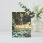 Carte Postale Pont sur l'étang Nénuphar par Claude Monet (Debout devant)
