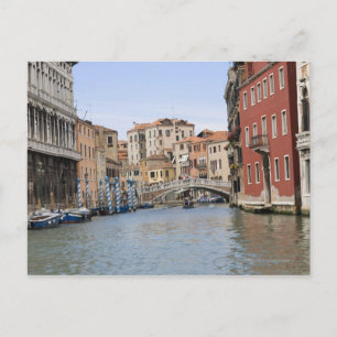 Carte Postale Pont sur un canal, Grand Canal, Venise, Italie