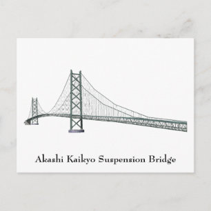 Carte postale : Pont suspendu Akashi Kaikyo