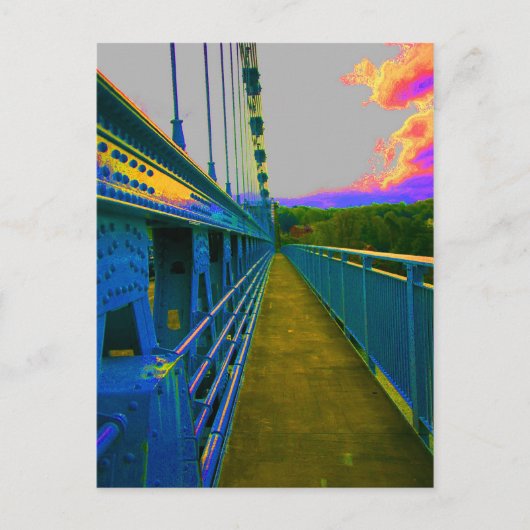 Carte Postale pont suspendu menai (Devant)
