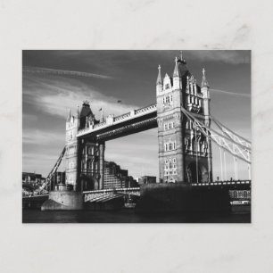 Carte Postale Pont Tour de Londres noir et blanc