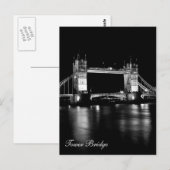 Carte Postale Pont Tower la nuit (Devant / Derrière)