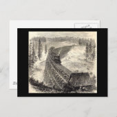 Carte Postale Pont Trestle sur le chemin de fer Pacifique (Devant / Derrière)