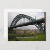 Carte Postale Pont Tyne, Newcastle Upon Tyne Post carte. (Devant / Derrière)