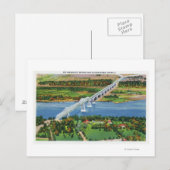 Carte Postale Pont Van Winkle au-dessus de la rivière Hudson (Devant / Derrière)