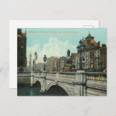 Carte Postale Pont vintage de Dublin (Devant / Derrière)