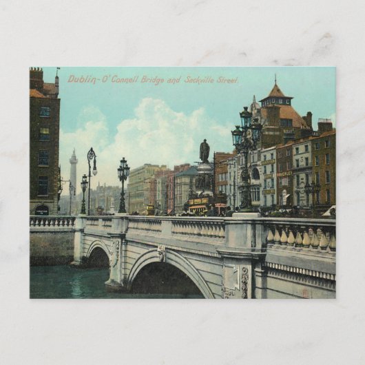 Carte Postale Pont vintage de Dublin (Devant)