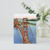 Carte Postale Pont vintage Golden Gate (Debout devant)