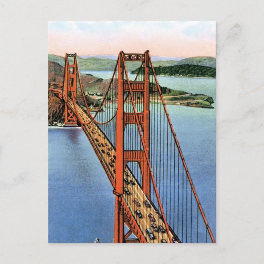 Carte Postale Pont vintage Golden Gate (Devant)