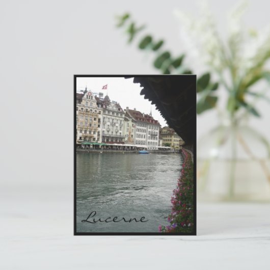 Carte Postale pont vue lucerne (Debout devant)
